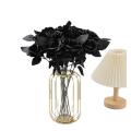 Artificial Gothic Black Rose Delicate Silk cloth Artificial Flowers Black color Decorative Valentine Roses for Home decoration. 