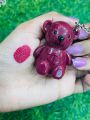 Cute Teddy Bear  Key Chain 6 Pcs Matte  Lip gloss  - 6 Different Colors -. 