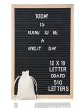 WOODEN LETTER BOARD WITH CHANGEABLE LETTER SET WOODEN FELT BOARD WITH STAND JUTE POUCH AND SCISSORS. 