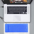 Foldable Silicone Keyboard, USB Wired 85 Keys Waterproof Rollup Silent Typing Soft Touch Keyboard for PC Notebook Laptop. 