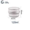 5/10/15/30/50/100/120/150ml Silver Color Aluminum Tin Jars Metal Empty Storage Box Refillable Bottle Screw Top Cosmetic Storage. 