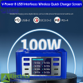 Super Fast Charger MECHANIC V-Power 8PRO 8 Ports 110W High-power for Mobile Phone Ipad Smart Watches LED Wireless Charging Tool by Electrica. 