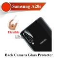 Samsung A20s Full Black 9D Tempered Glass Edge to Edge Full Glue Screen Protector + Back Camera 9H Gorilla Flexible Protector For Galaxy A20s. 