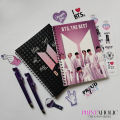 2 BTS Notebook with 2 BTS Pen, Premium Quality, BTS Army, KPOP, Fully Customized Perfect Gift For Army. 