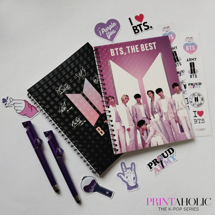 2 BTS Notebook with 2 BTS Pen, Premium Quality, BTS Army, KPOP, Fully Customized Perfect Gift For Army