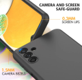 Samsung A04S Matte Black Soft Silicon Back Cover. 