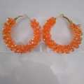 orange color earrings for women. 