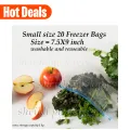 Pack of 15 medium size Freezer bags , Plastic zip bags , Zip lock bags. 