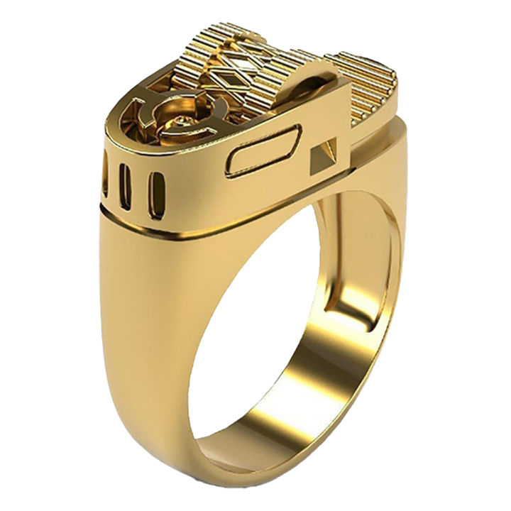 Lighter Ring for Men Women Vintage Punk Jewelry Gold/Silver Color Hip Hop Rings Jessica