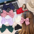 8Colors New Style Small Fresh Solid Color Bow Girl Duckbill Clip Fashionable Half Tie Hairpin Women's Exquisite Hair Clip Daily Hair Accessories.