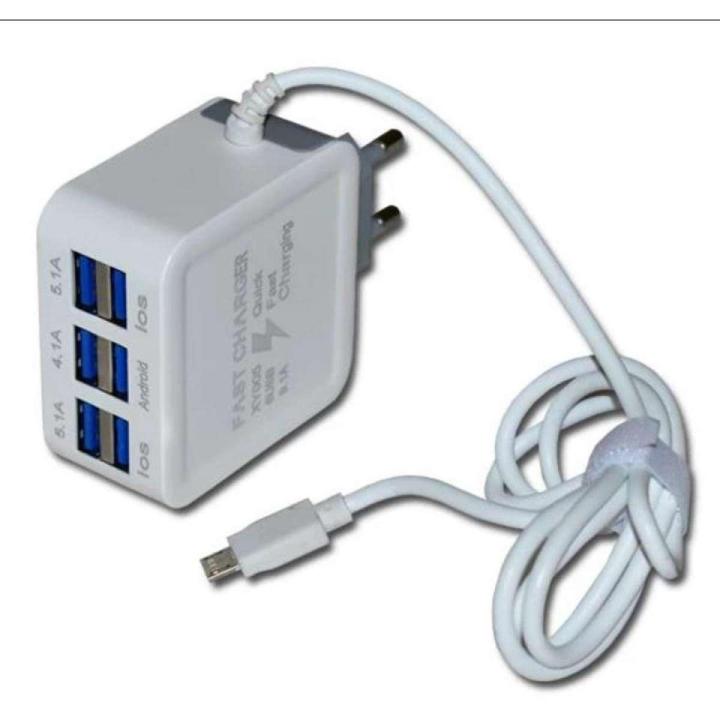 FAST CHARGER 6 USB PORT 9.1 AMP MOBILE PHONE TRAVEL CHARGER