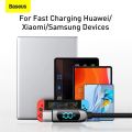 Baseus USB Type C to Type C Cable with LED Display,  PD 100W Nylon Braided USB C to USB C Cable for Samsung/Huawei/Tabs/Laptops. 