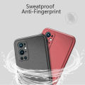 Biruiqu For Oneplus 9 9 Pro Shockproof Anti Slip Soft TPU Sandstone Matte Back Case Cover. 
