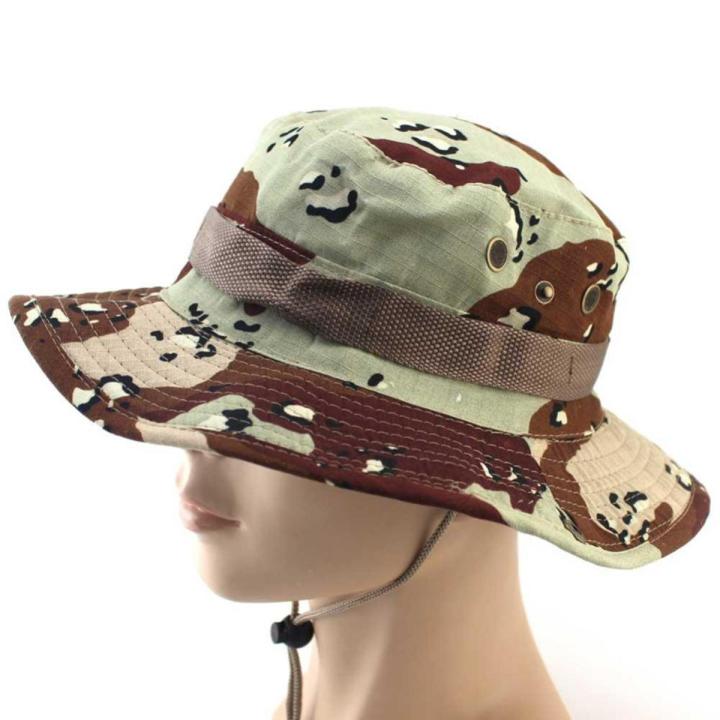 Newest Camouflage Outdoor Mountaineering Fishing Caps Round Boonie Hats Military Camping Outdoor Hat