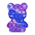 Rainbow Tie Dye Bear Popit Push Bubble Sensory Autism Special Needs Stress Reliever Fidget Toy Bubbel Educational. 