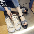 IELGY cake thick-soled sandals women's niche ladies all-match flat-bottom sports temperament women's shoes. 