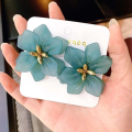 NEW Design Hyperbole Resin Flower Earrings Women Acrylic Big White Orange Green Flower Holiday Party Earrings Gifts ForGirl. 