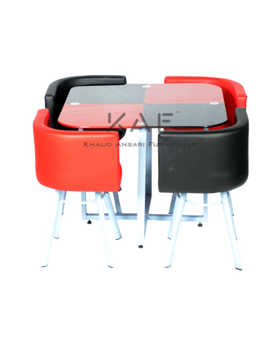 Space Saving Dining Table - 36*36 - Red & Black