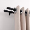 Curtain Rod Bracket, 2Pcs Double Curtain Rod Holder, Double Rod Brackets Hooks for Living Room Bedroom Curtain Rods. 