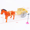 Robot Horse Toy Electronic Pony Pet Pulling Carriage Around Running Walking Electric Horse Toys For Kid Gifts. 