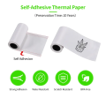 Thermal Mini Printer Paper Roll 57*25mm for Portable Bluetooth Mini Printer for Printing Photos/ Pictures/Office Receipt/Labels/Note/QR Code/Labels/Memo. 