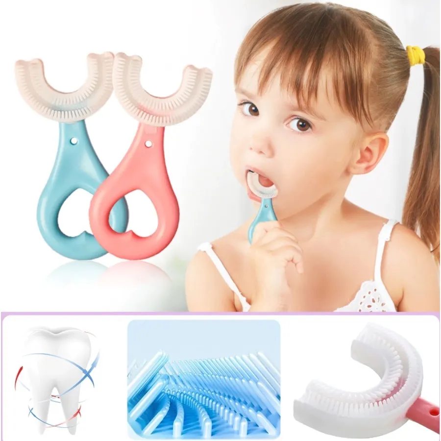 360° U-Shaped Baby Toothbrush – Ergonomic Pacifier-Grade Silicone
