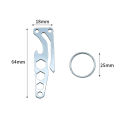 Portable Keychain Tool Compact Stainless Steel Multitool with Key Ring Bottle Opener Portable Versatile Metal Multi-tool for Everyday Use Pocket Key Holder. 