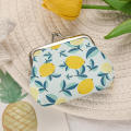 Printed Coin Purse Stylish Mini Colorful Wallet Cotton Fruit Clutch for Women Girls Ladies Use Travel Gifts Casual Shopping. 