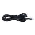 30FT Landline Telephone Set Extension Cord Cable, Landline Phone Line Wire with RJ11 6P4C Plugs, Includes Cable Clips - Black. 