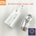 100% Original Xiaomi MI 33W Turbo Fast Charger Turbo Charge 2.0 Turbo Charger 33watt with Type C Cable for Mi 10, Mi 10T Pro, POCO M2 Pro, POCO X3, xiaomi Redmi note 9 pro 10X pro mi 9 9t PRO lite. 