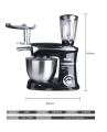 3 in 1 Food Processor 6.5L Meat Grinder Dough Maker Mixing Machine Stand Mixers Blender Home Use Multifunctional Cooking Machine. 