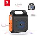 KTS 1837 Rechargeable Bluetooth Speaker with Solar Panel, Extra Bulb, Dual Light, Power Bank, and Memory Card Support – Premium Box Packing. 