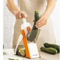 3 in 1 Vegetable Cutter Machine,Multifunctional Kitchen Gadgets Cutting Machine,Kitchen Food chopper Machine onion chopper Hand Pull Speedy Chopper Turbo Cutter Nicer Dicer Plus Garlic Press Multifunctional High Quality ABS Vegetable & Fruit Slicer - Prec. 