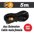 3.5mm Male to Female AUX Audio Extension Cable for Headphones and Speakers, 3, 5, 7 Meter. 