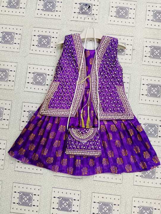 Baby%20Girl%20Fancy%20Dresses%20Silk%20Frock%20With%20Stone%20Work%20-%20Image%205