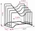 Home and lifestyle plate kitchen rack multifunction ktchen cabinet pan cover storage rack plate, pot, lid rack, cutting board organizer for kitchen. 