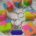 6 Pieces Keychain Puzzle Cube Square and Round. 