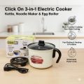 Electric Cooker - Electric Stove - Electric Hot Pot, 1.5L Non-stick Ramen Cooker, Multi-Function Electric Pot for Pasta, Noodles, Steak, Egg, Electric Cooker with Dual Power Control, Over-Heating and Boil Dry Protection. 