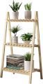 WOOD LAND Wooden Plant Stand 2 And 3 Tier Foldable Flower Pot Display Shelf Rack Solid Wood Floor Two-layer Storage Balcony Folding Flower Stand. 