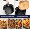 50pcs Air Fryer Disposable Paper Liners - Non-Stick Round Baking Mats for Steaming & Frying (AL MAKKAH). 