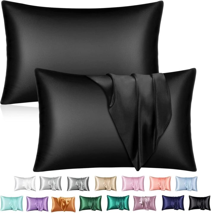 Womenity%202pcs%20Satin%20Silk%20Pillowcase%20for%20Hair%20and%20Skin%20Soft%20Protection%20Breathable%20Smooth%20Both%20Sided%20Silk%20Pillow%20Cover%20Pair%20Size%2019"x29"%20Premium%20Quality%20-%20Image%202
