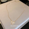 XL Japanese And Korean Ins Love Necklace Light Luxury Minority Design Choker Fashion Simple Necklace Wholesale. 