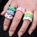 Frog Ring Polymer Clay Resin Rings fAnimal Jewelry for Women Girls Summer Fashion Travel Jewelry Gifts. 