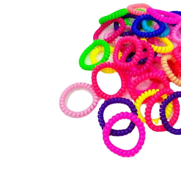 Pack of 10 hair ponies (Spiral)