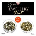 60 Pcs Round & Triangle Shape Real Kundan Stone, 30 Pcs Each. 