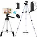 3110 - 3 In 1 Professional Portable Mobile Phone & Dslr Tripod Stand With 3-Way Head Tripod. 
