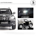 Toyota Land Cruiser Prado Front Doors Open With Lights and Music Simulation Luxury SUV G25 Model Car - Pull Back Alloy Metal Diecasts Off-road Vehicle Birthday Gift for Boy Children 1:36 Scale - Size Approx. 5 Inches - White. 