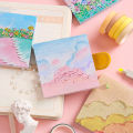 Memo Note Wide Application Bright-colored Clear Pattern Memo Notepad. 