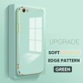 TA for Vivo Y66 Y65 Back Cover + Free Lanyard Colour Luxury 6D Plating Case Side Pattern Soft Silicone Square Phone Cases. 