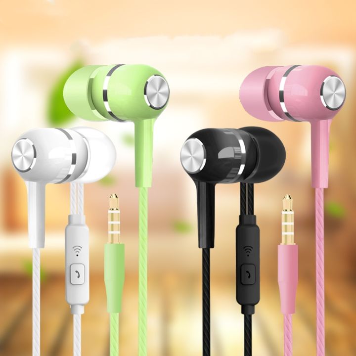 High Quality Wired Headphones Stereo In-Ear 3.5mm with Mic Wired Headphones for Smartphone
